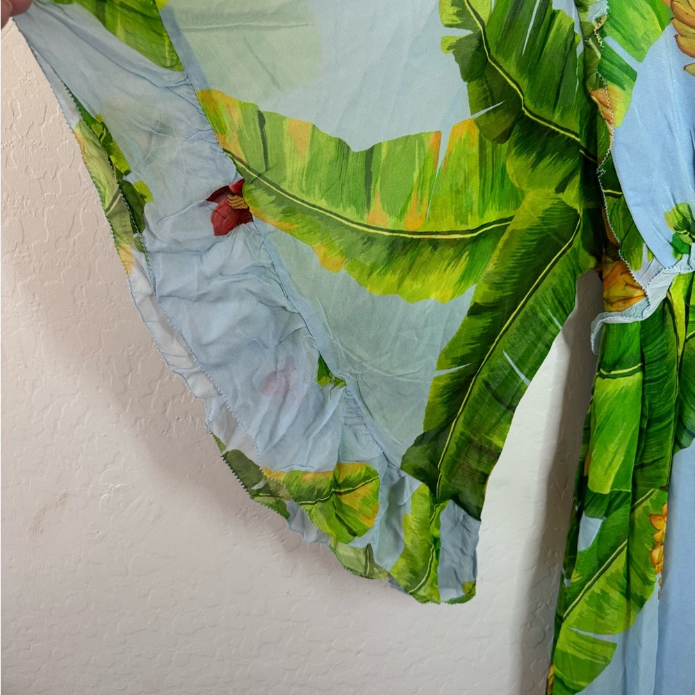 FARM Rio Fresh Bananas Maxi Dress with Green Tropical Leaf Print - Picture 5 of 9